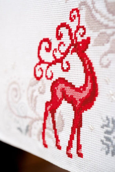 Christmas Table Runner Cross stitch Embroidery DIY Kits