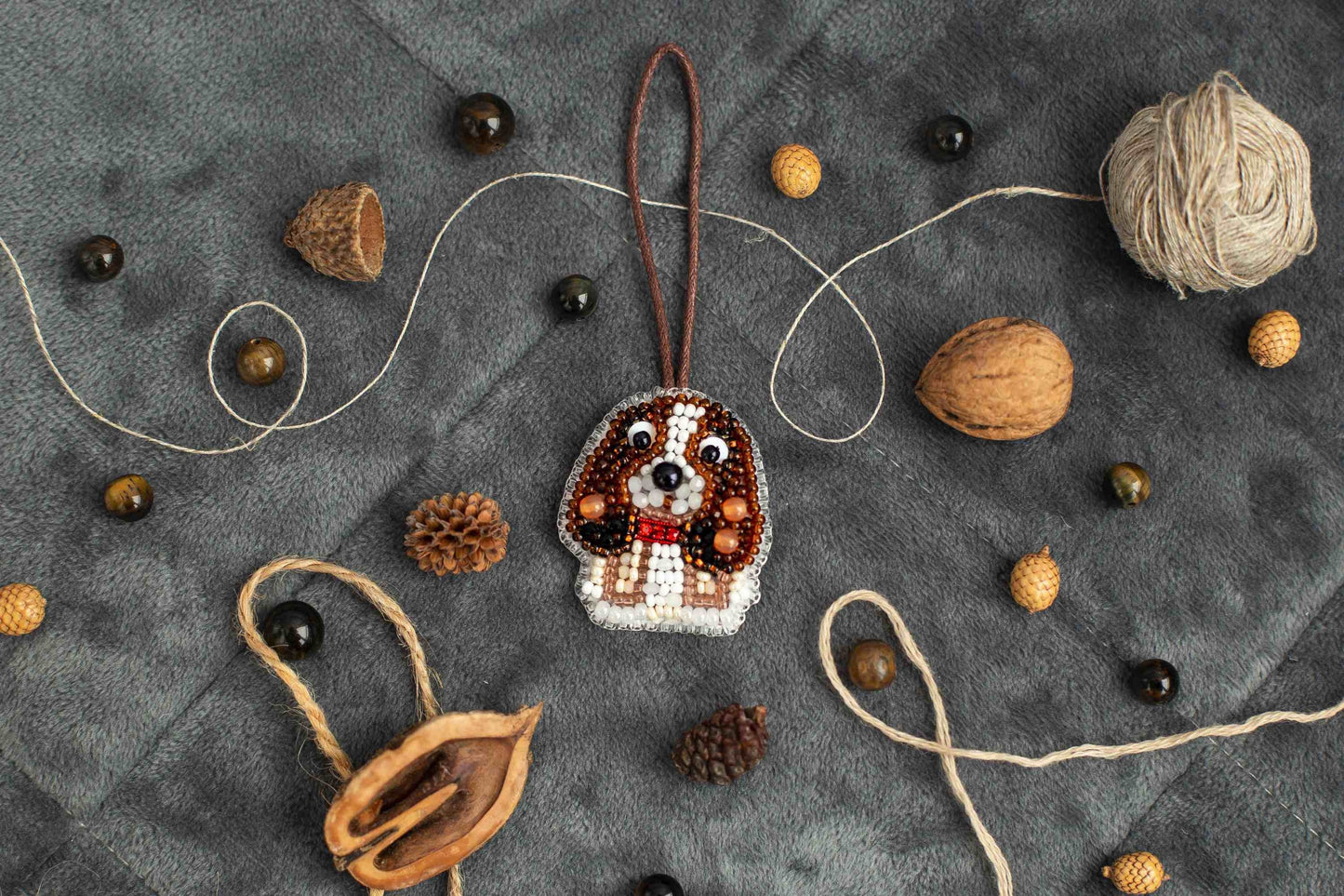 Cocker Spaniel Dog - Readymade Beaded Brooch