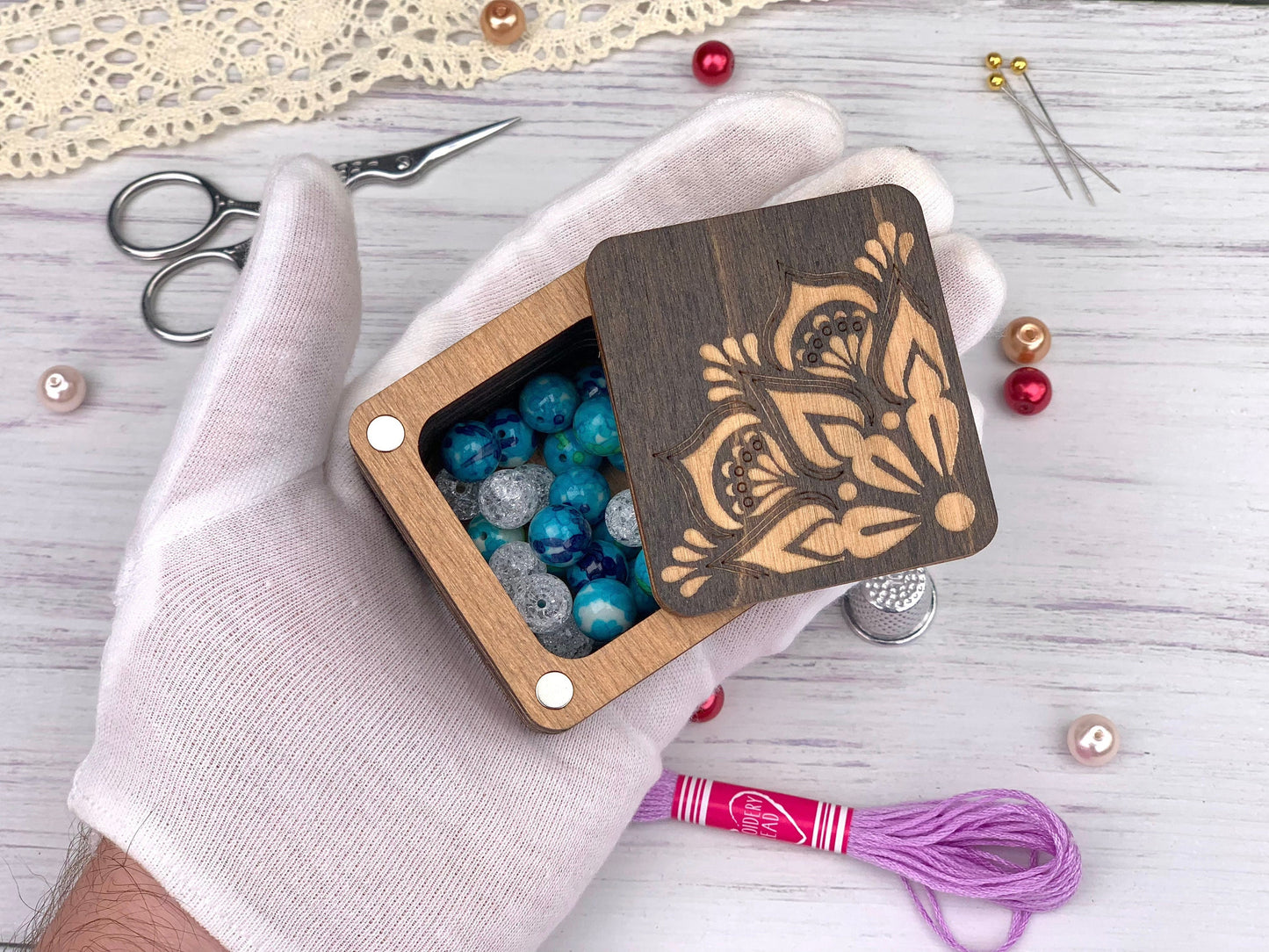 Wooden Sewing Box