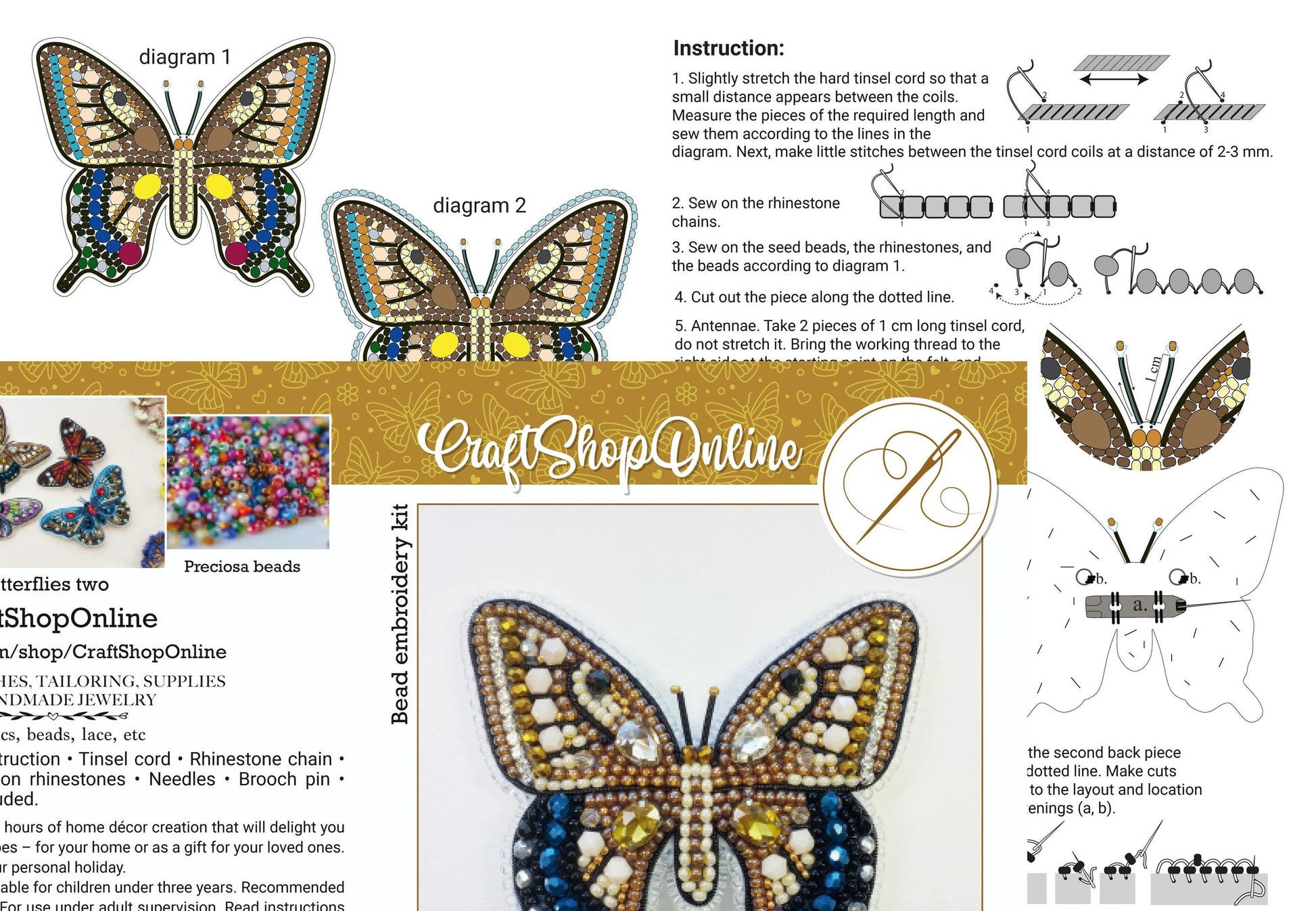 a brochure with a picture of a butterfly
