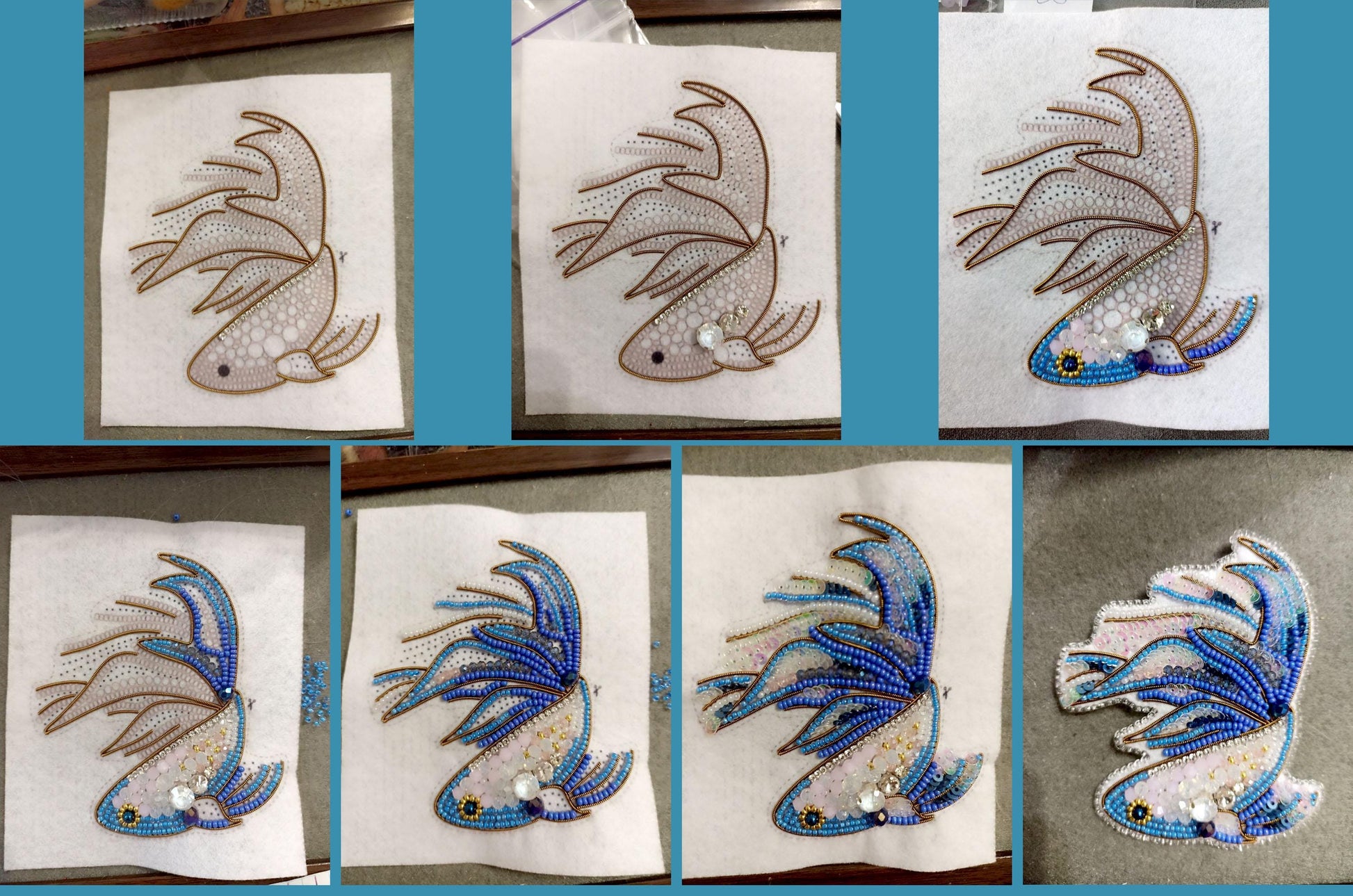 a collage of pictures of different designs on a piece of paper