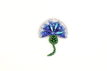 Cornflower - Readymade Beaded Brooch