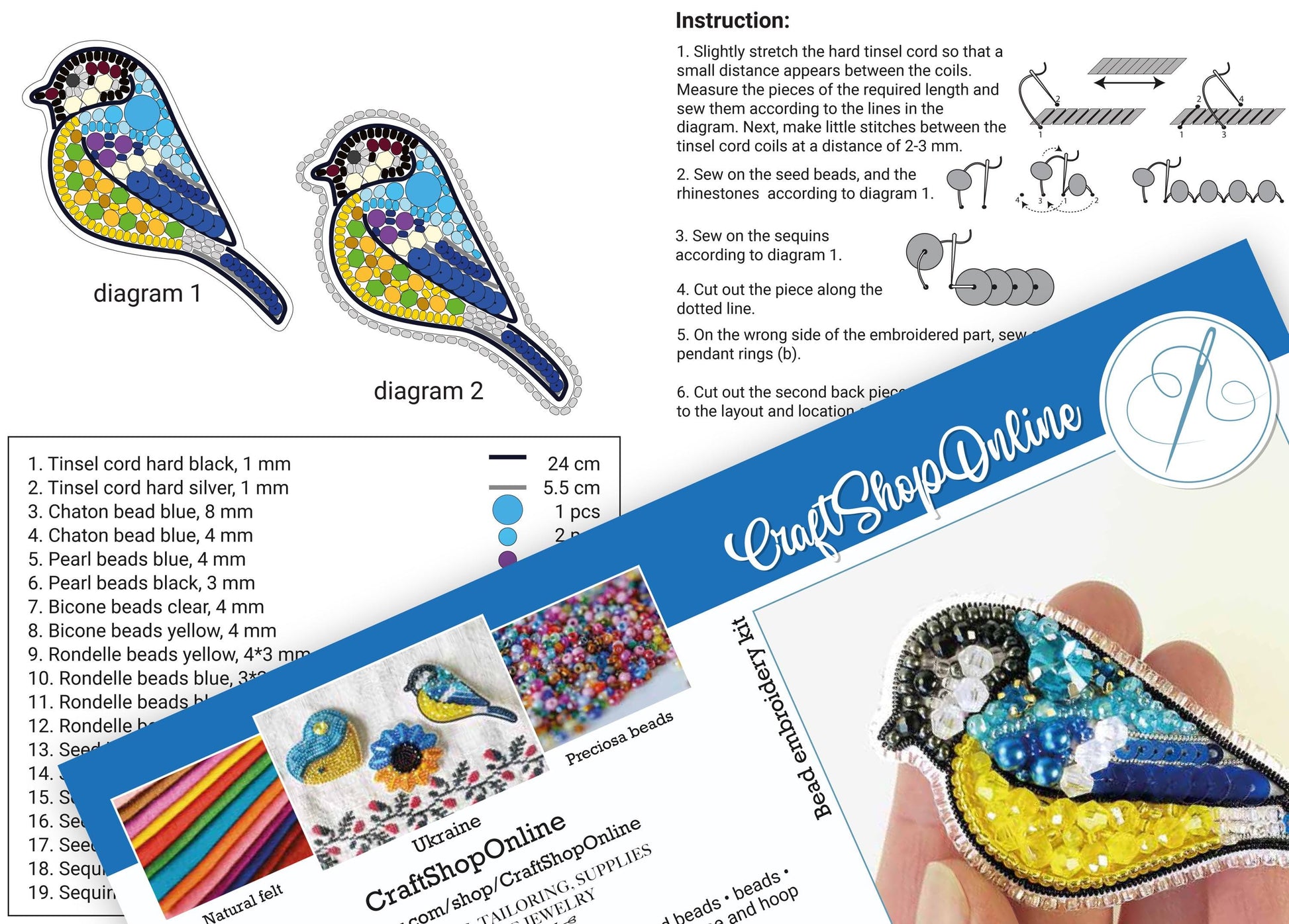 a brochure with a picture of a bird on it