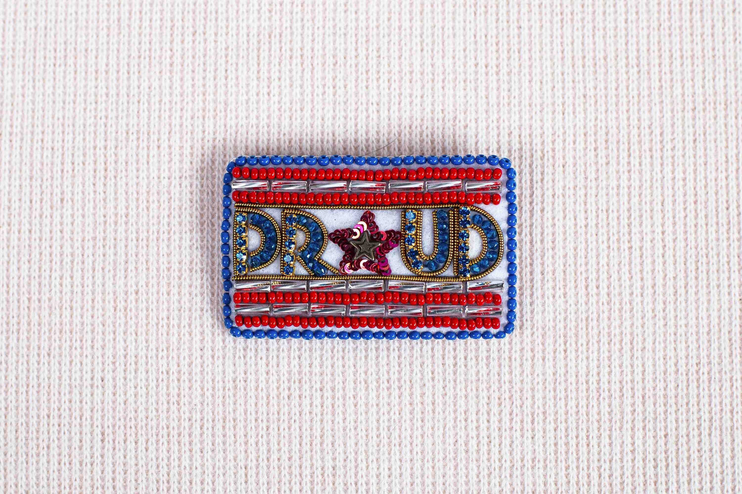 USA Patriotic - Readymade Beaded Brooch