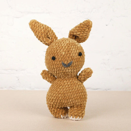 a small brown stuffed animal sitting on top of a table