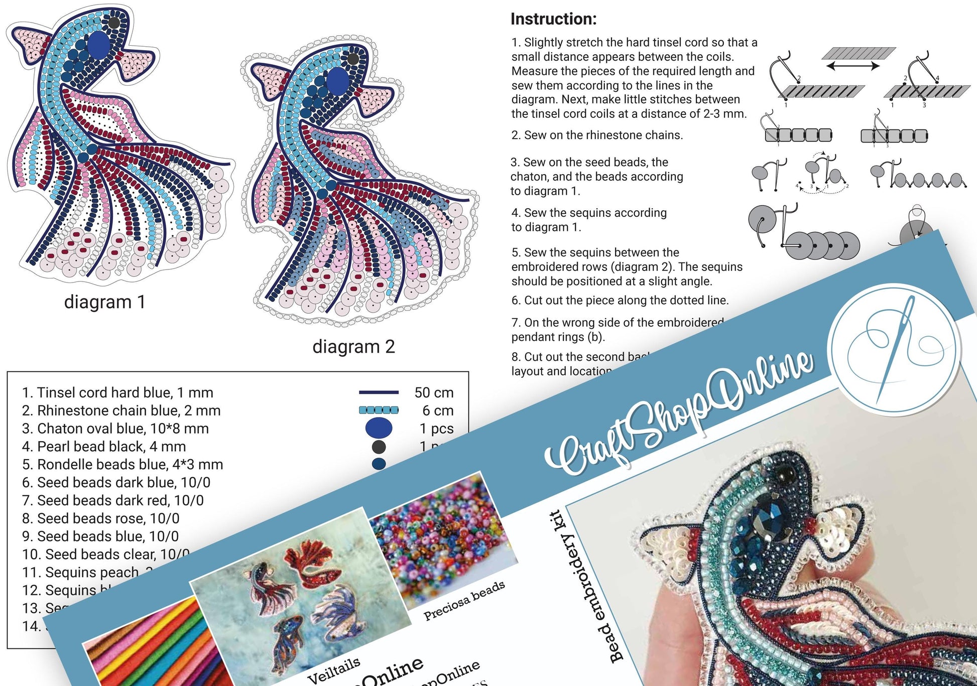 a picture of a piece of art with instructions