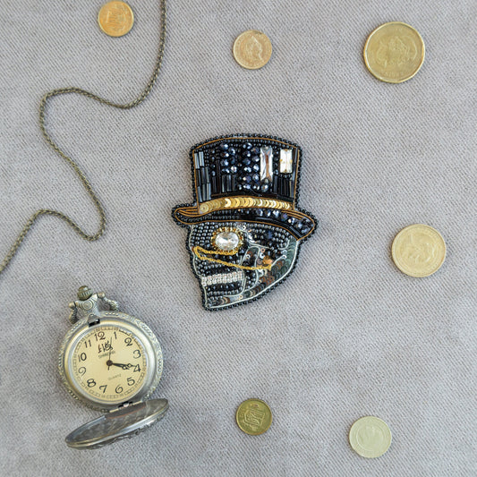 a picture of a clock and some coins