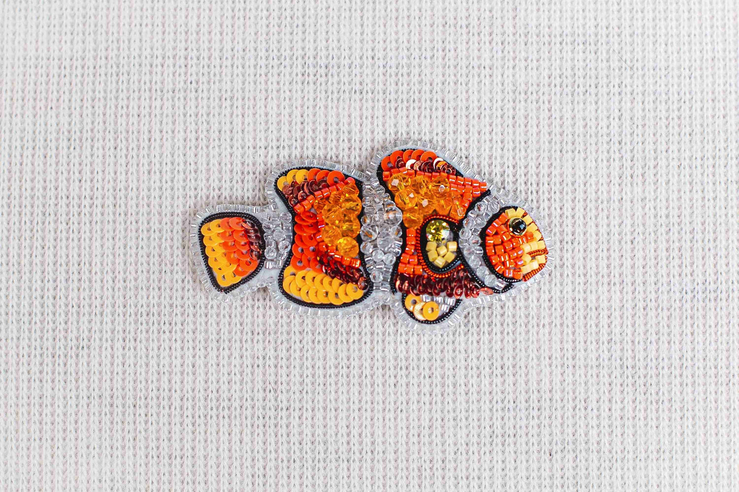 Clown Fish - Readymade Beaded Brooch