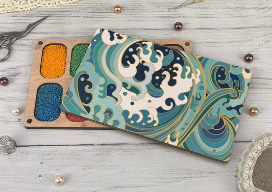 Wooden Seed Bead Organizer