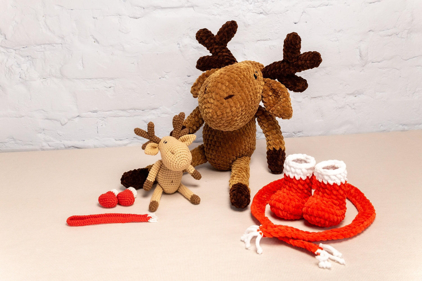 Christmas Reindeer Plushie - Amigurumi Toys Readymade