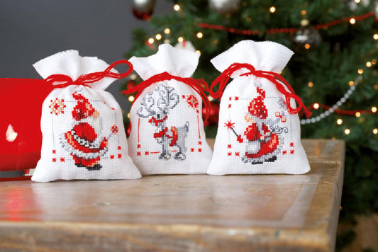 Christmas Sachet Bag Cross stitch Embroidery DIY Kits
