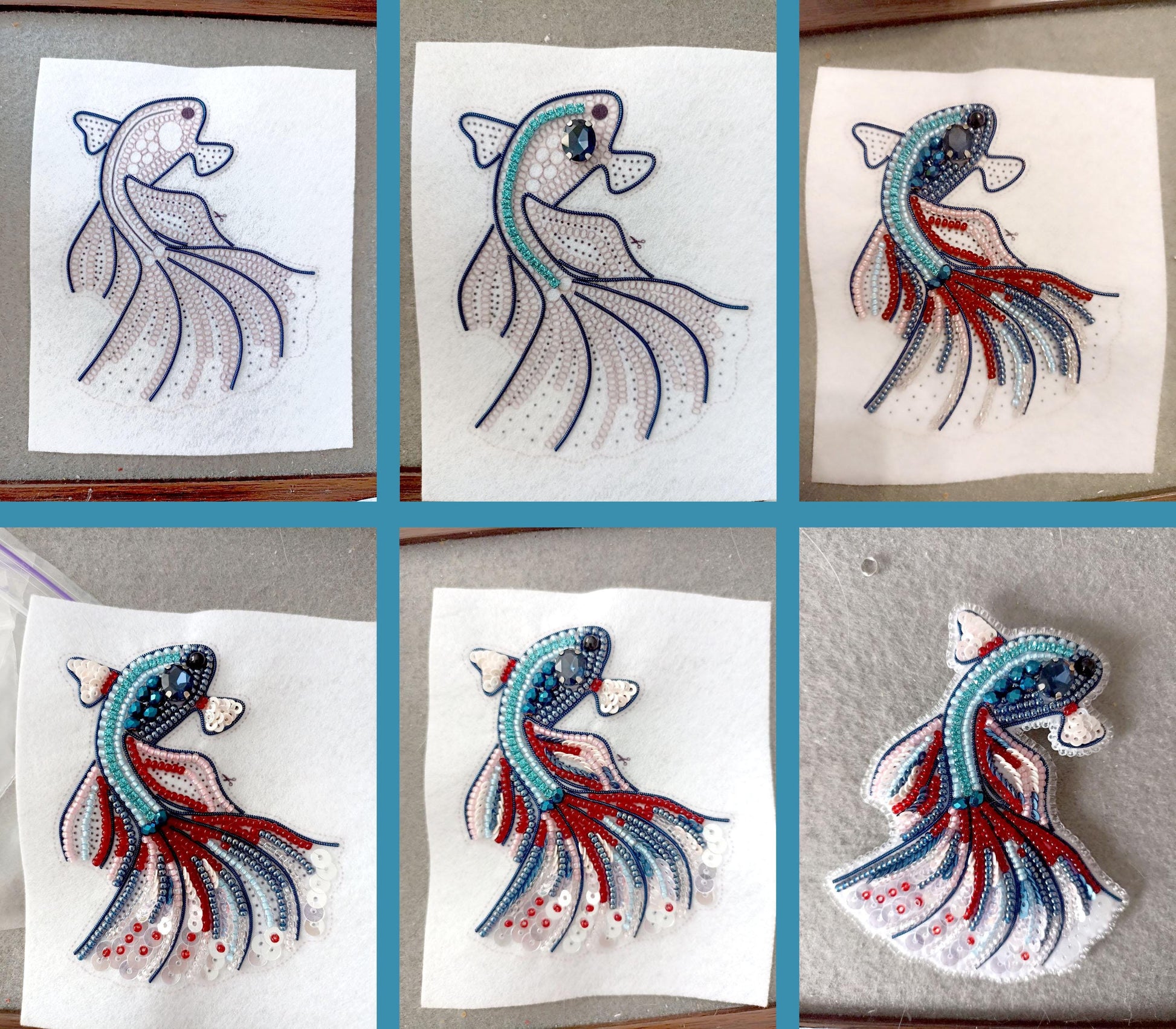 a series of pictures of different designs on a piece of paper