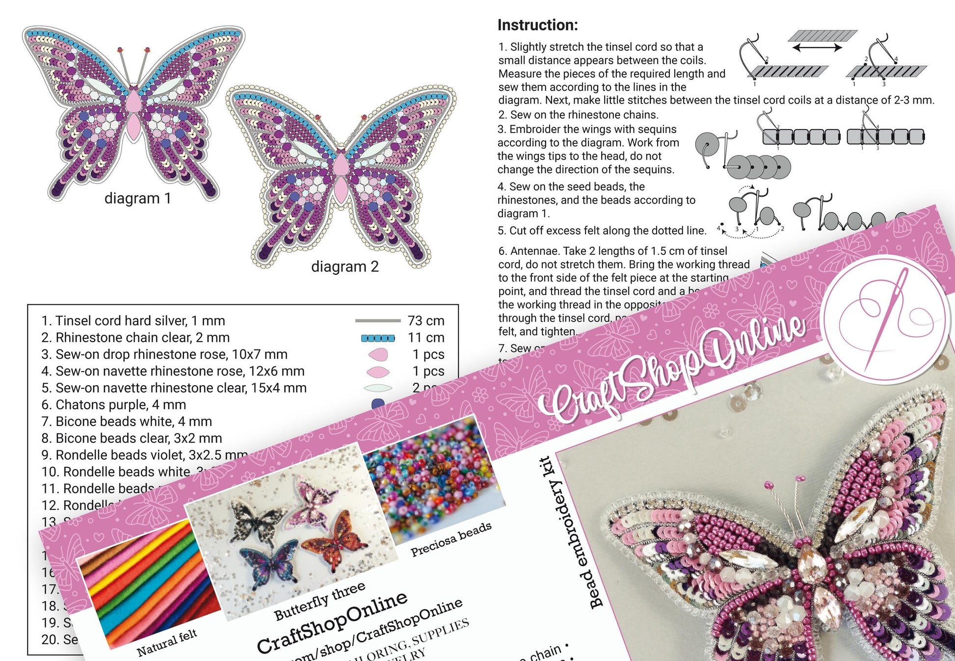 a brochure with a picture of a butterfly on it
