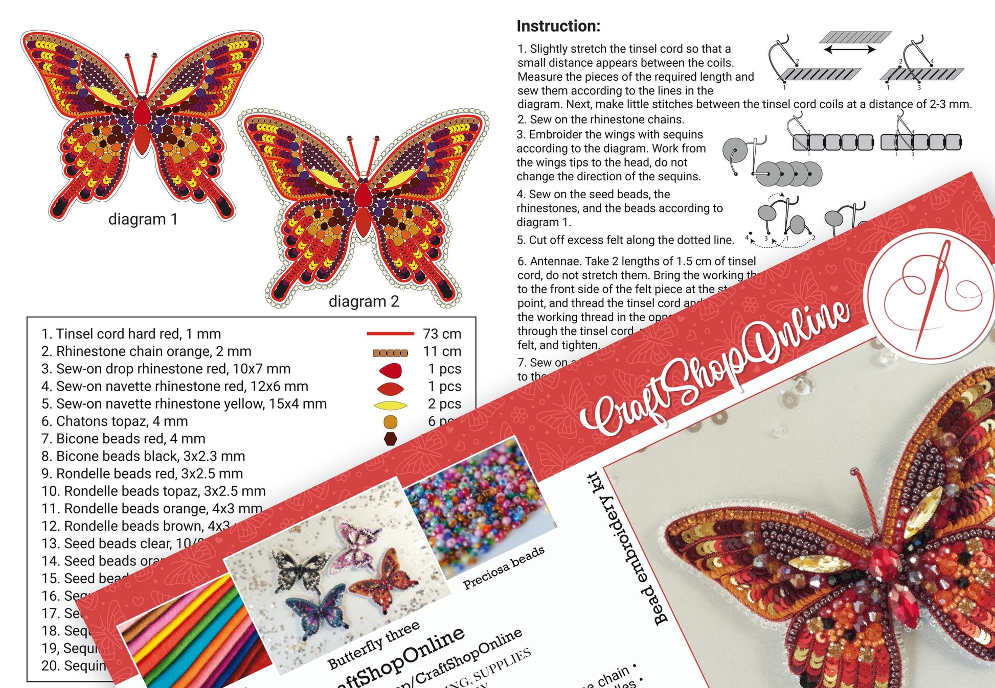 a brochure with a picture of a butterfly on it