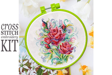 Spring Roses Cross stitch Embroidery DIY Kits