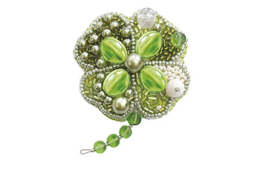 Clover - Readymade Beaded Brooch