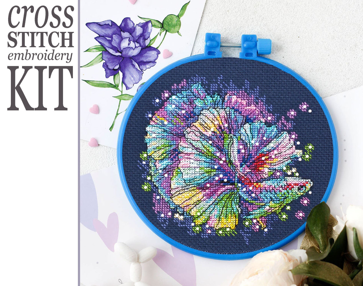 Flower Art Cross stitch Embroidery DIY Kits