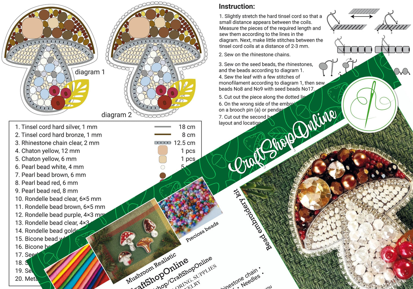 a close up of a brochure with a picture of a mushroom