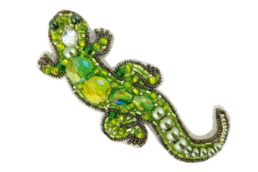 Lizard - Readymade Beaded Brooch