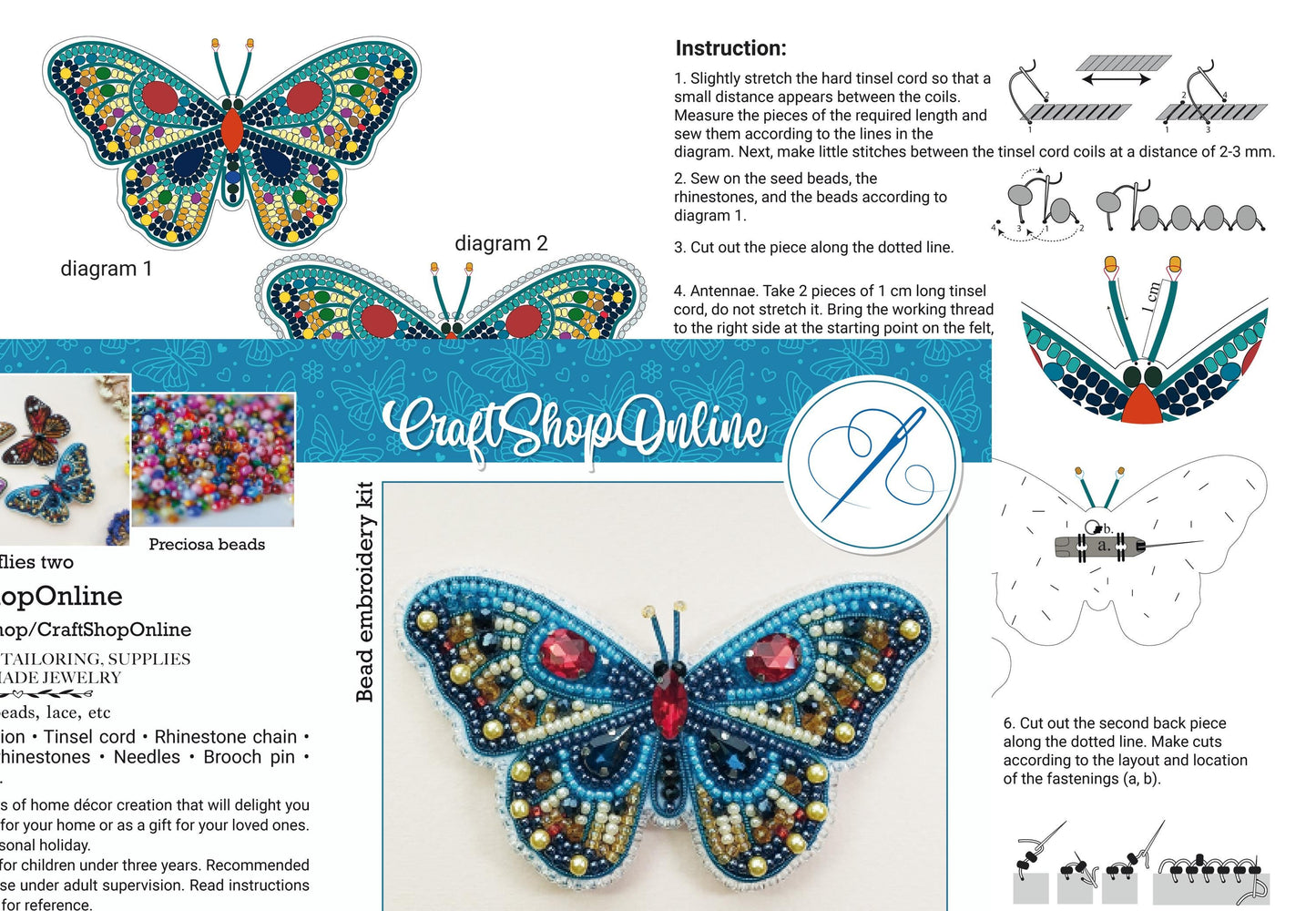 a brochure with a picture of a butterfly