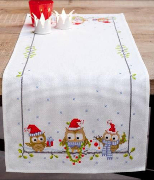 Christmas Table Runner Cross stitch Embroidery DIY Kits