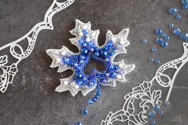 Fantasy Leaf - Readymade Beaded Brooch