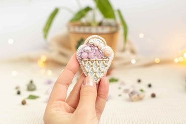 Ice Cream - Readymade Beaded Brooch
