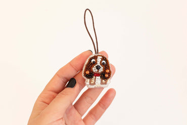 Cocker Spaniel Dog - Readymade Beaded Brooch