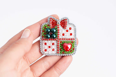 Christmas Gift - Readymade Beaded Brooch