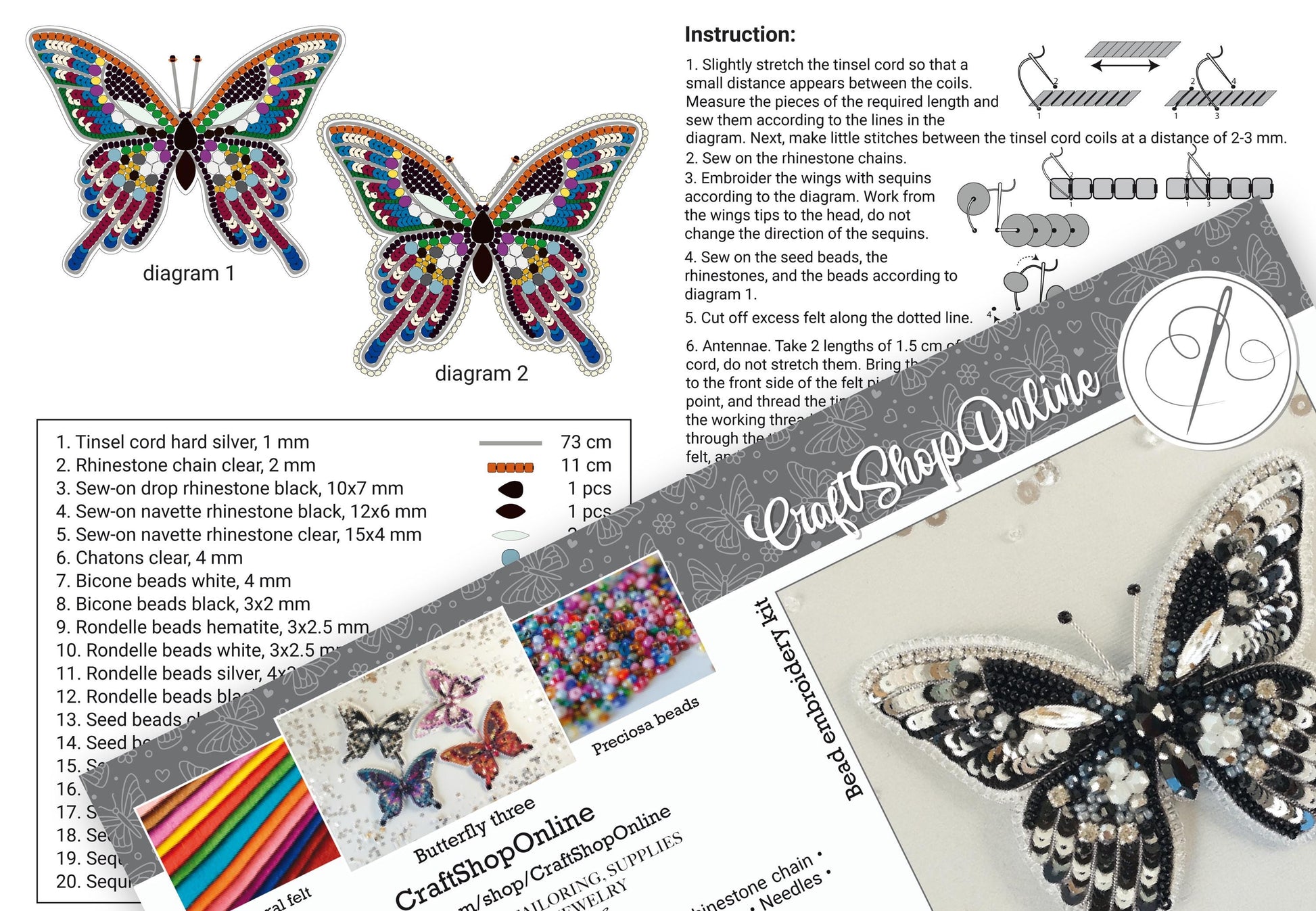 a brochure with a picture of a butterfly on it