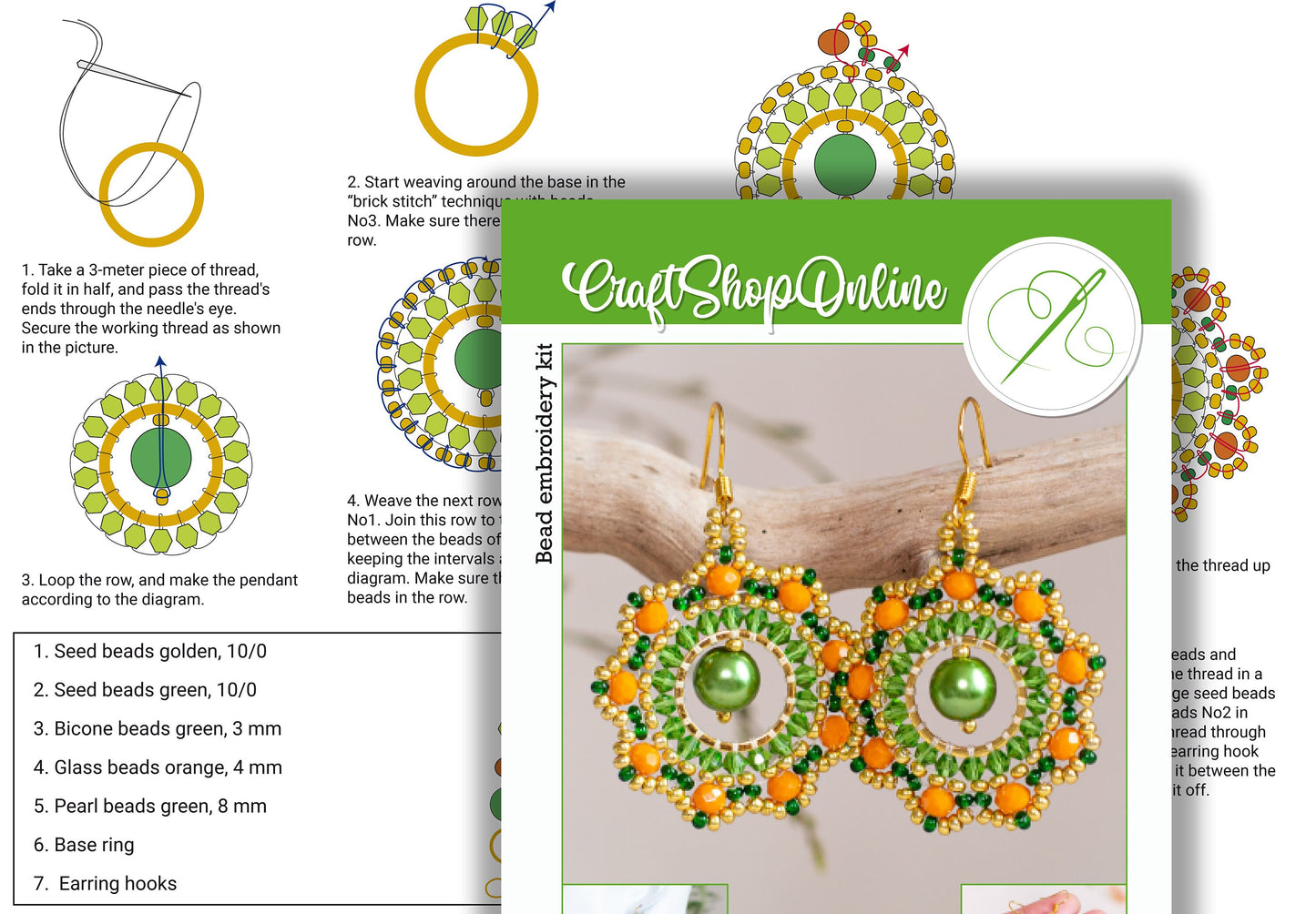 a pair of blue and gold earrings on a branch