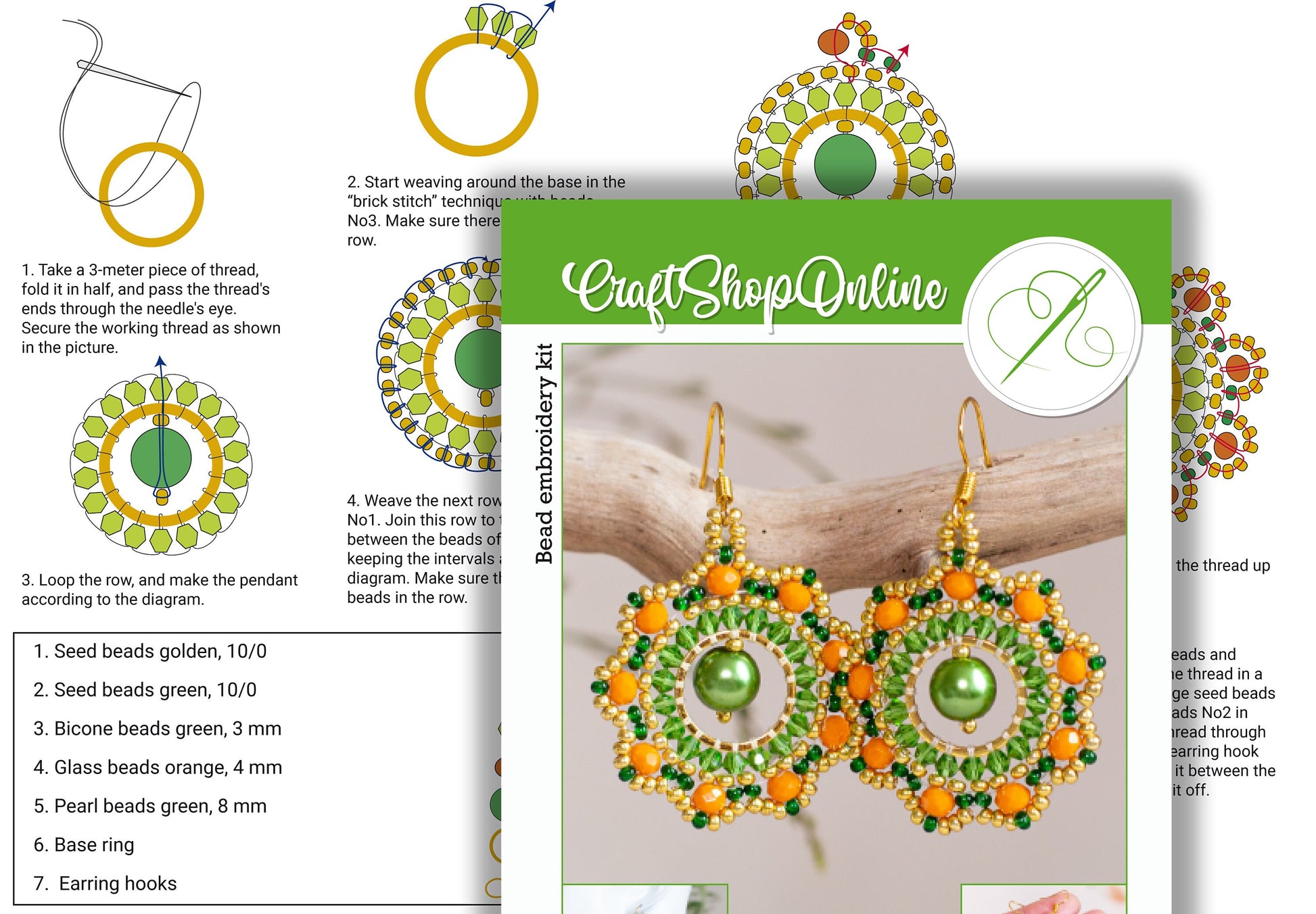 a pair of blue and gold earrings on a branch