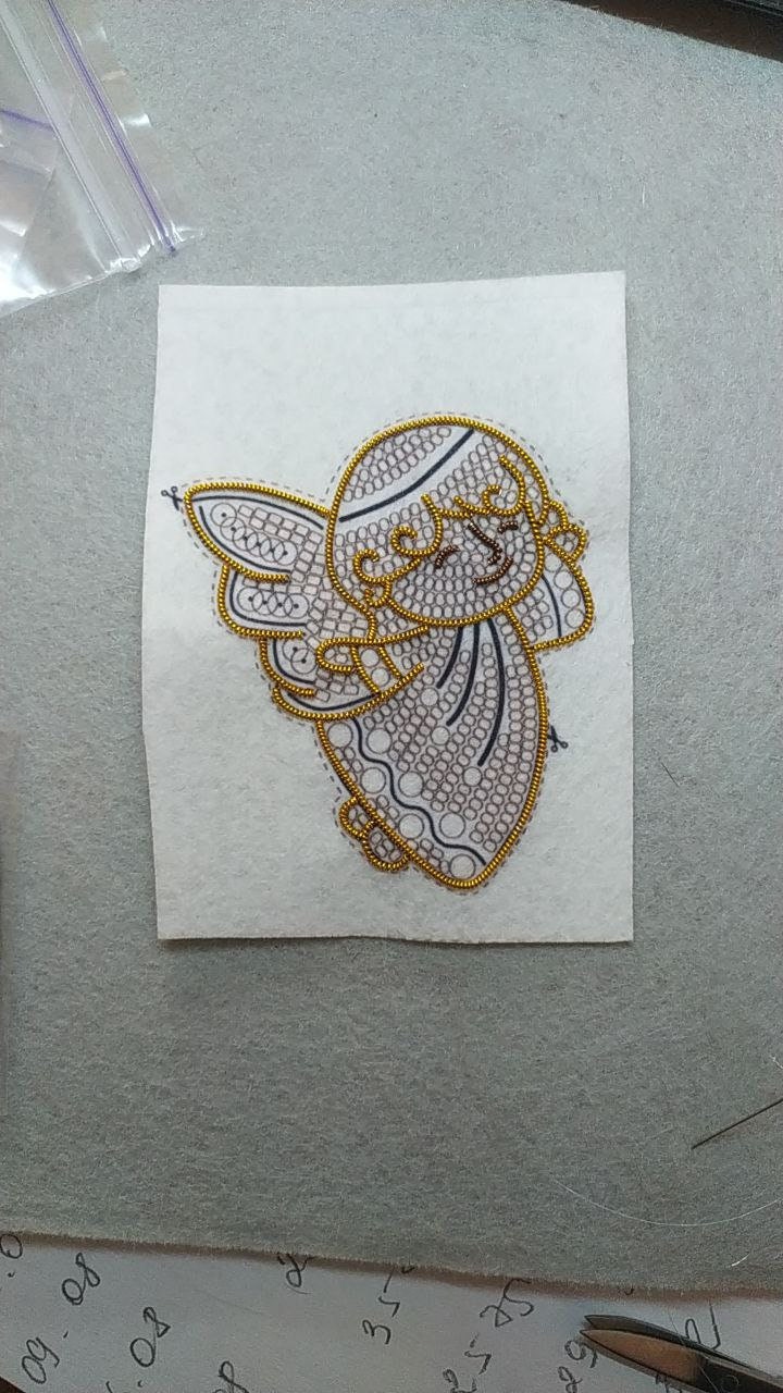 Christmas Angel Bead embroidery kit. Seed Bead Brooch kit. DIY Craft kit. Beadweaving Kit. Needlework beading