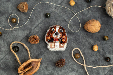 Cocker Spaniel Brooch Beading DIY Kit