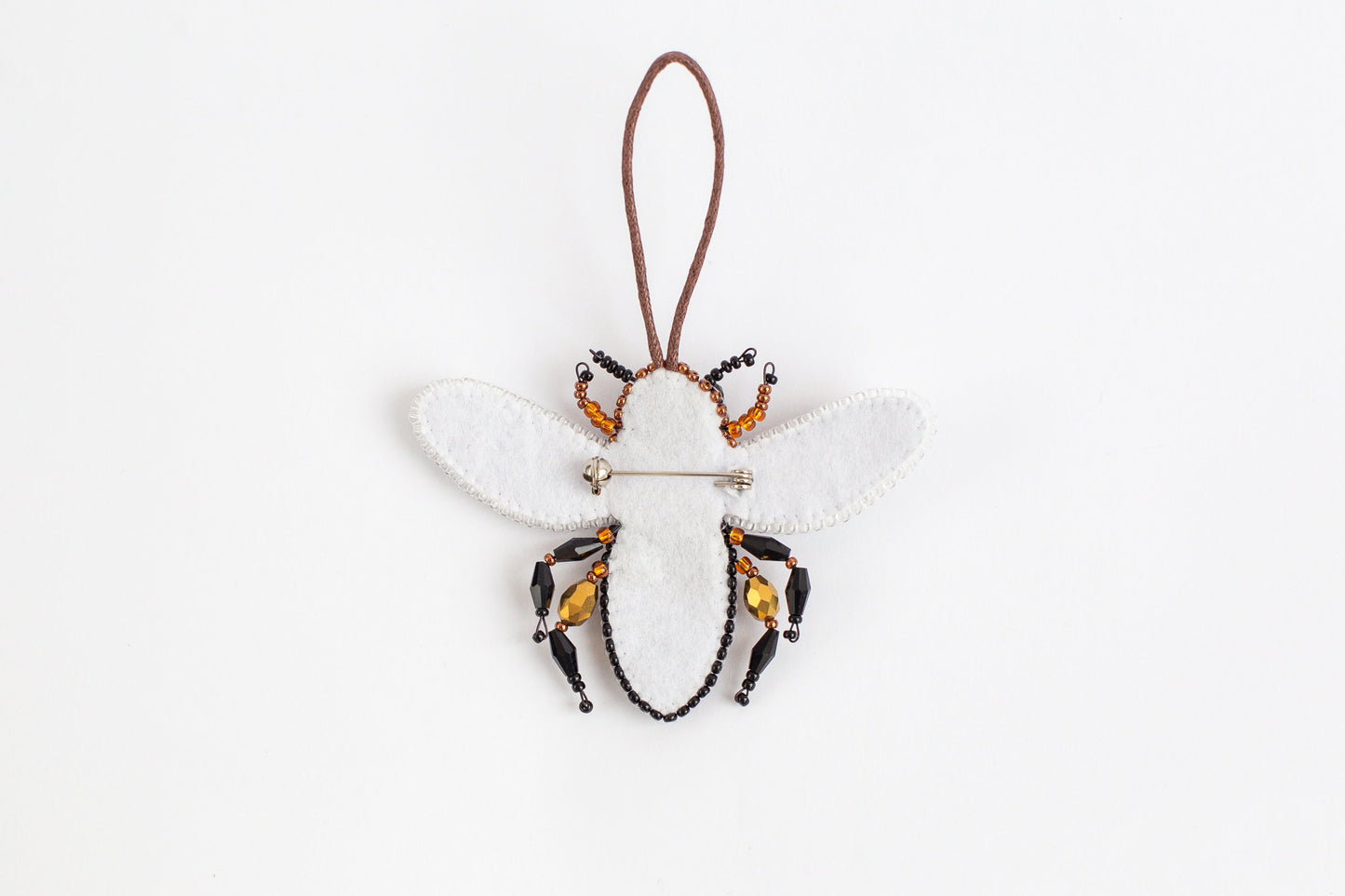 Wasp, Bumblebee, Honey Bee Bead Embroidery kit. Seed Bead Brooch kit. DIY Craft kit. Beadweaving Kit. Needlework beading