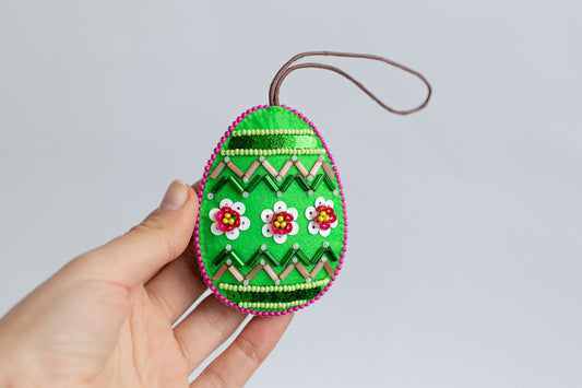 Easter egg Bead embroidery kit. Seed Bead Brooch kit. DIY Craft kit. Beading kit. Needlework beading. Handmade Jewelry Making Kit