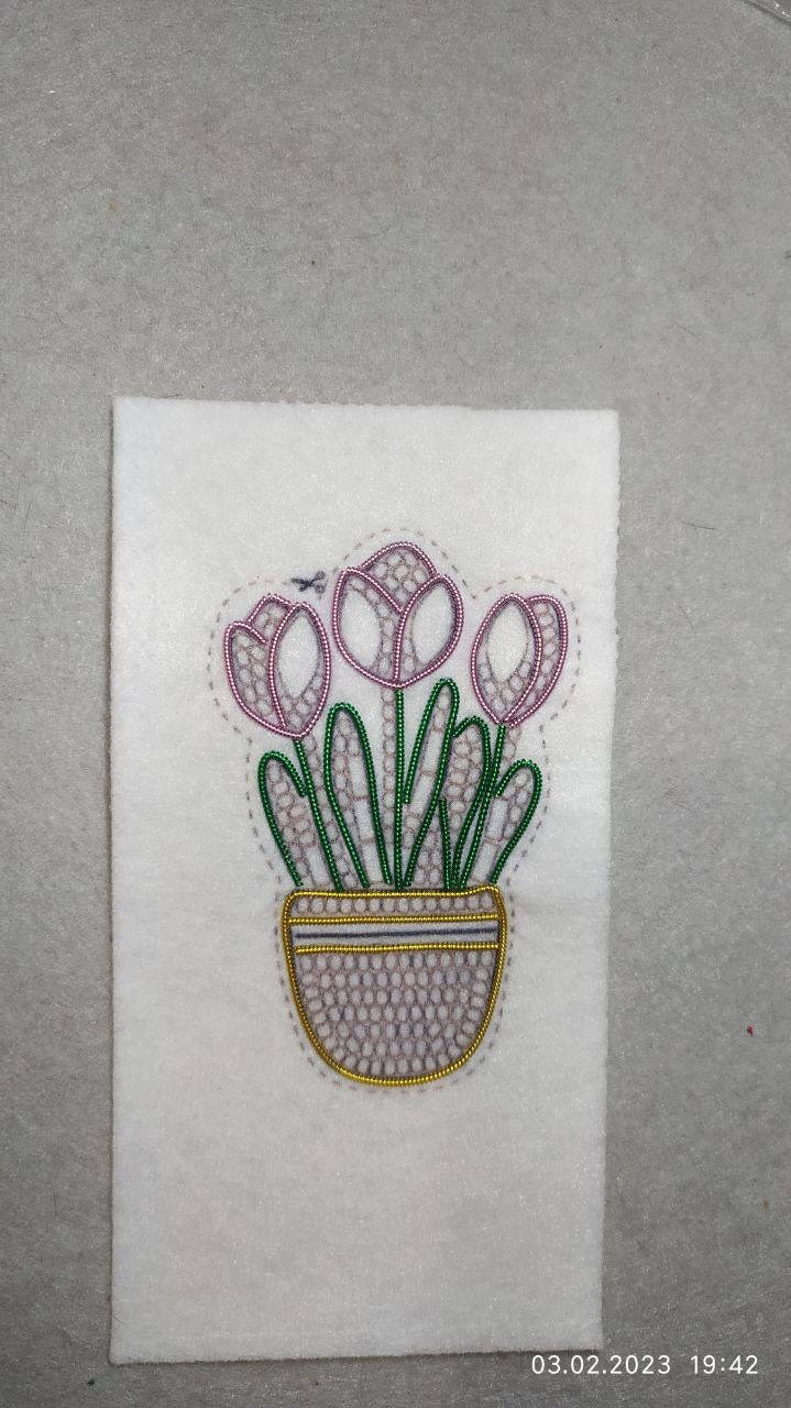 Crocus Bead embroidery kit. Seed Bead Brooch kit. DIY Craft kit. Beadweaving Kit. Needlework beading. Handmade Jewelry Making Kit