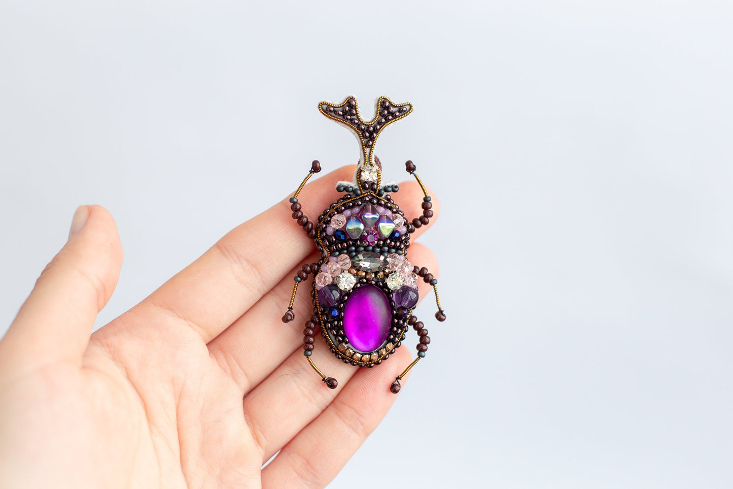 Set of 4 bugs Bead embroidery kits. Seed Bead Brooch kits. DIY Craft kits. Beadweaving Kits. Needlework beading. Handmade Jewelry Making Kit