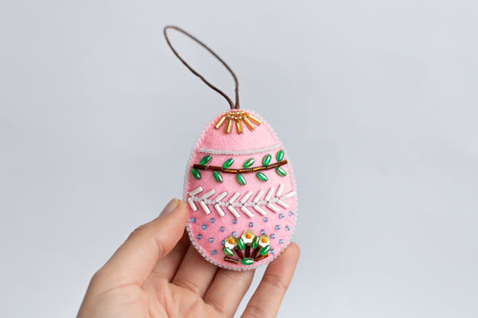 Easter egg Bead embroidery kit. Seed Bead Brooch kit. DIY Craft kit. Beading kit. Needlework beading. Handmade Jewelry Making Kit