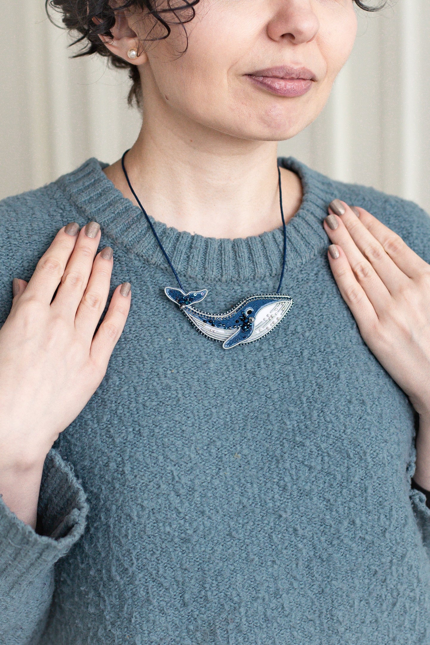 Blue Whale Bead embroidery kit. Seed Bead Brooch kit. DIY Craft kit. Beadweaving Kit. Needlework beading. Handmade Jewelry Making Kit