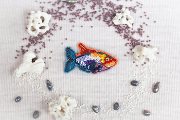 Rainbow Fish Brooch Beading DIY Kit
