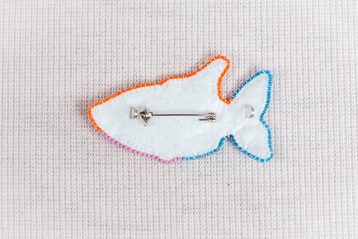 Rainbow Fish Bead embroidery kit. Seed Bead Brooch kit. DIY Craft kit. Beadweaving Kit. Needlework beading. Handmade Jewelry Making Kit