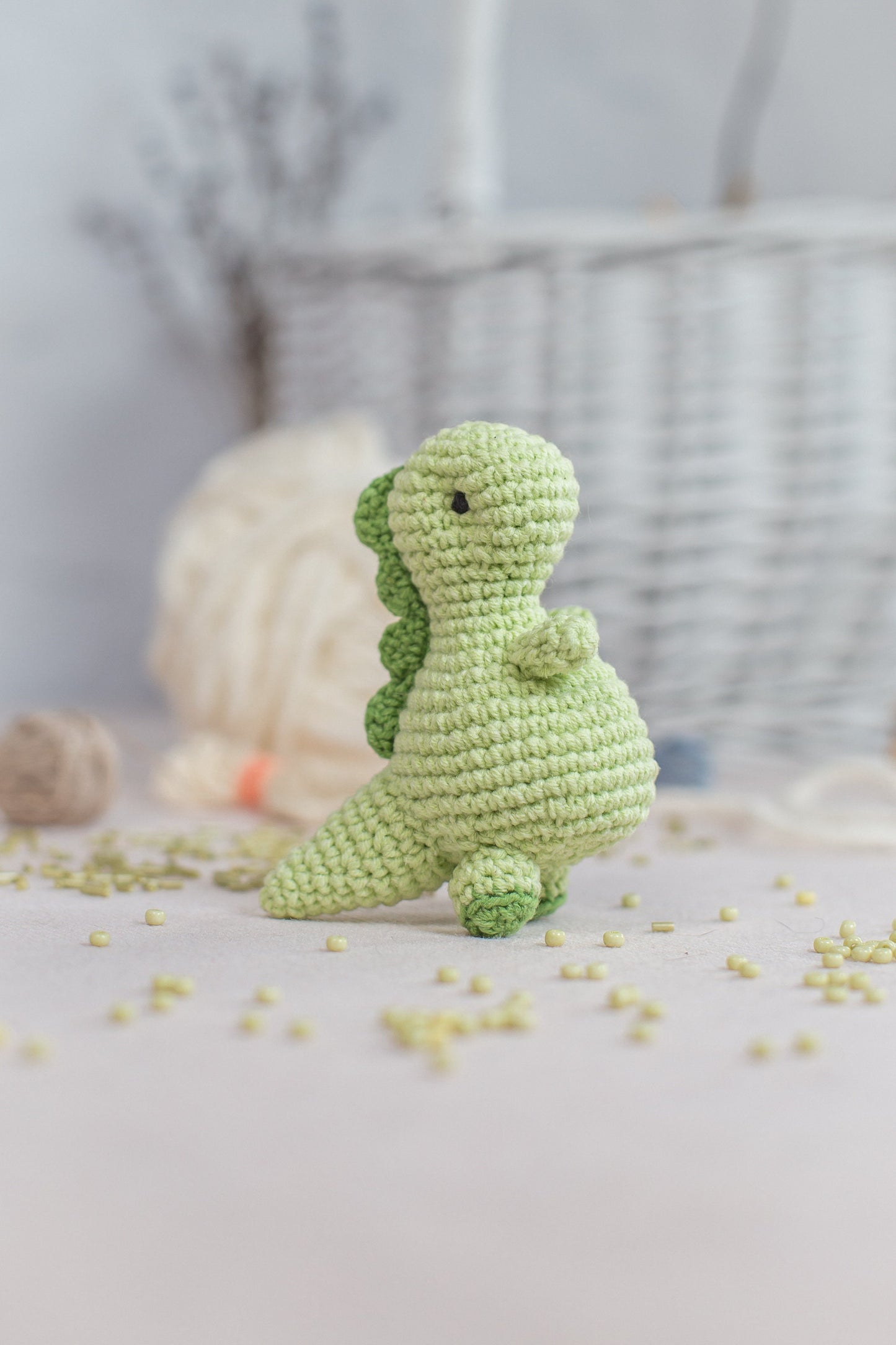 Crochet Kit for Adults Dinosaur, Beginner Crochet Kit, Animal Amigurumi DIY Craft Kit