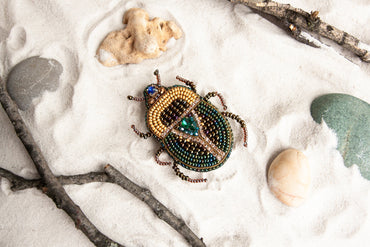 Scarab Beetle Brooch Beading DIY Kit