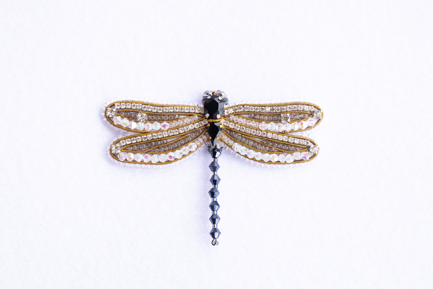 Set of 3 DIY Beaded Brooches Kits, Craft kits, Beaded Dragonflies Brooches, Jewelry Making Kits for Adults, Bead embroidery kits