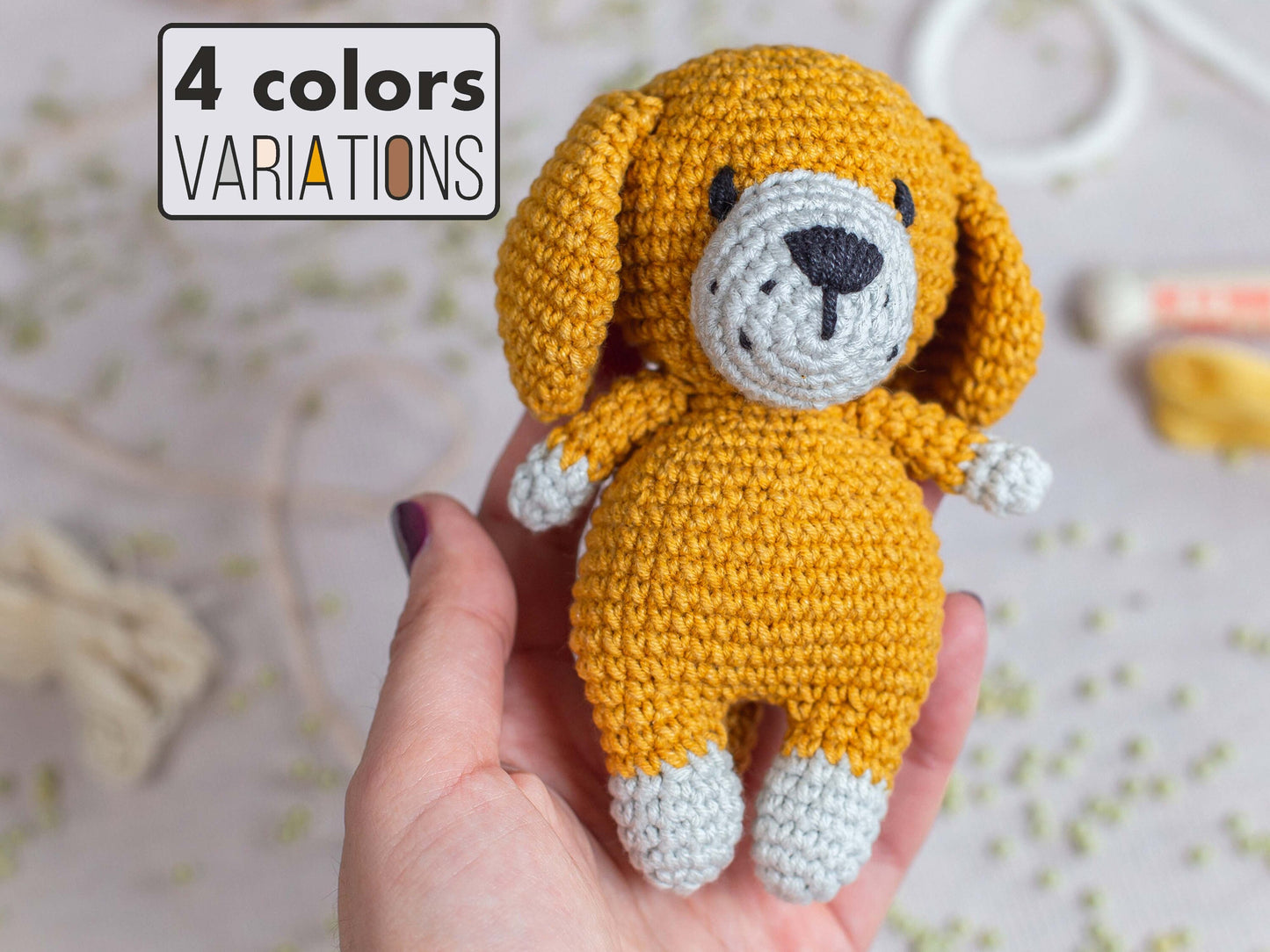 Crochet Kit for Adults Dog, Beginner Crochet Kit, Animal Amigurumi DIY Craft Kit