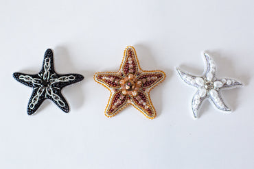 Sea Starfish - Set of 3 DIY Beaded Brooches DIY Kits