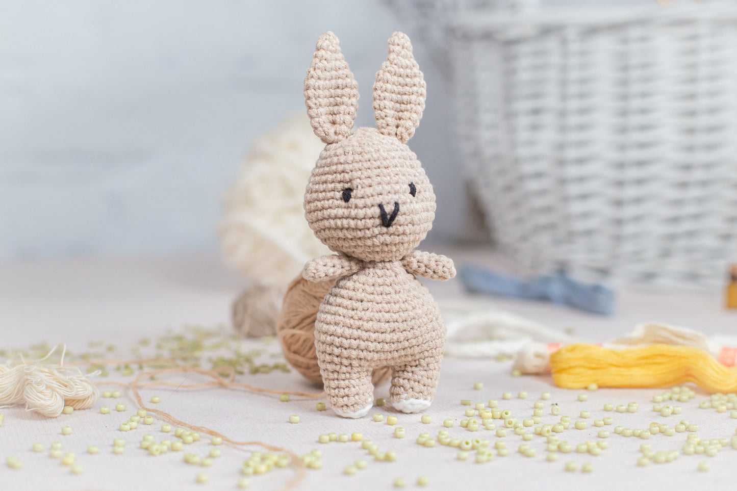 Crochet Kit for Adults Bunny, Beginner Crochet Kit, Animal Amigurumi DIY Craft Kit