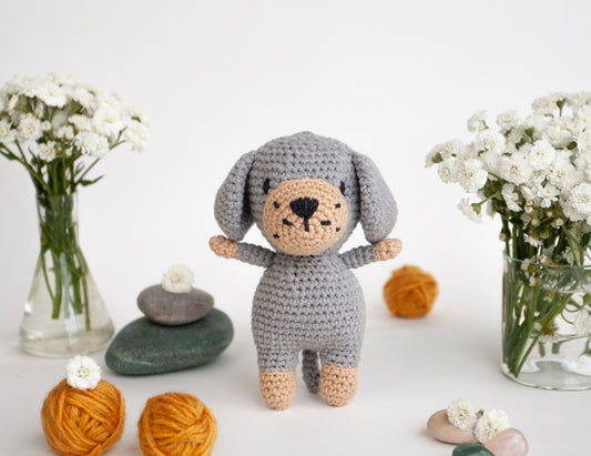 Crochet Kit for Adults Dog, Beginner Crochet Kit, Animal Amigurumi DIY Craft Kit