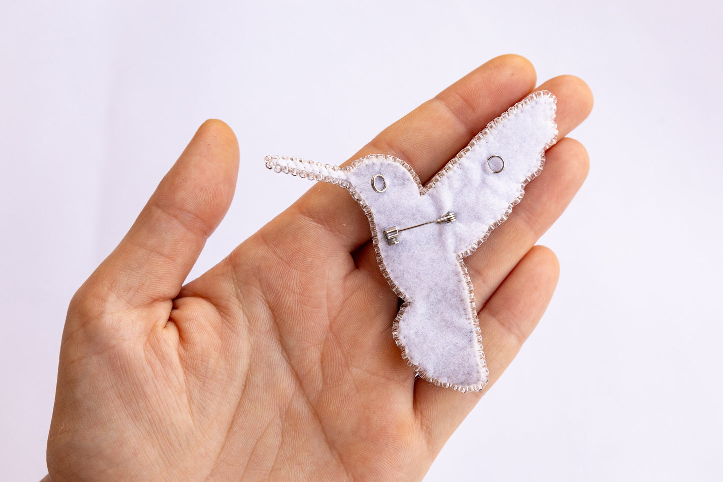 Hummingbird Bead embroidery kit. Seed Bead Brooch kit. DIY Craft kit. Bird beading kit. Needlework beading. Handmade Jewelry Making Kit